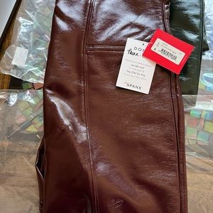 SPANX Faux Leather Leggings S/P 20301 Ruby